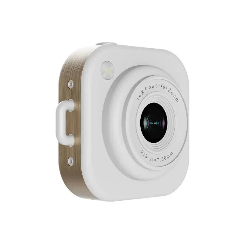 Llavero con cámara digital mini, estilo retro, para capturar momentos espontáneos en tus aventuras.