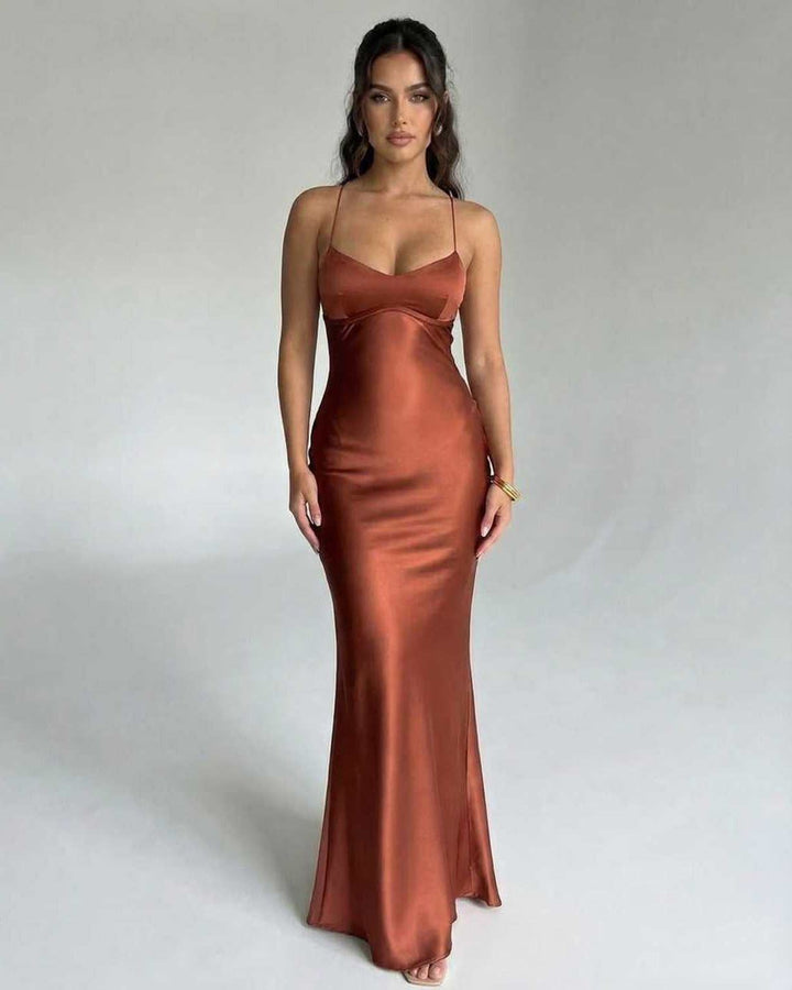 Vestido maxi blanco elegante para mujer, ideal para noche, eventos formales y fiestas. Diseño sin mangas.