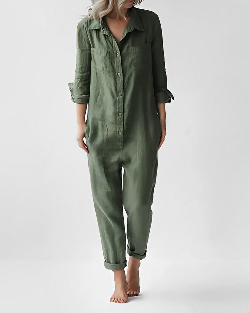 Mono verde elegante para mujer, diseño estilizado y sofisticado. Jumpsuit femenino perfecto para fiesta y ocasiones especiales.