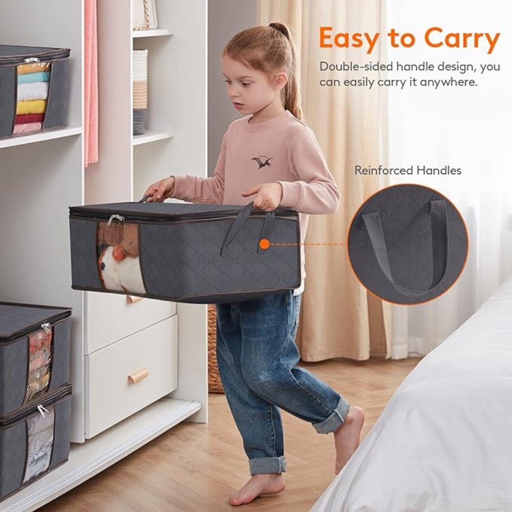 Bolsa organizadora de ropa plegable para el hogar. Protege la ropa del polvo, mantiene el guardarropa ordenado.