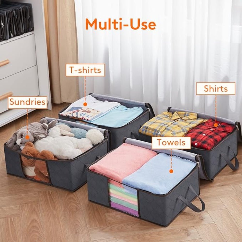 Almacenamiento de ropa grande y plegable. Bolsa textil resistente, perfecta para organizar el espacio del armario.