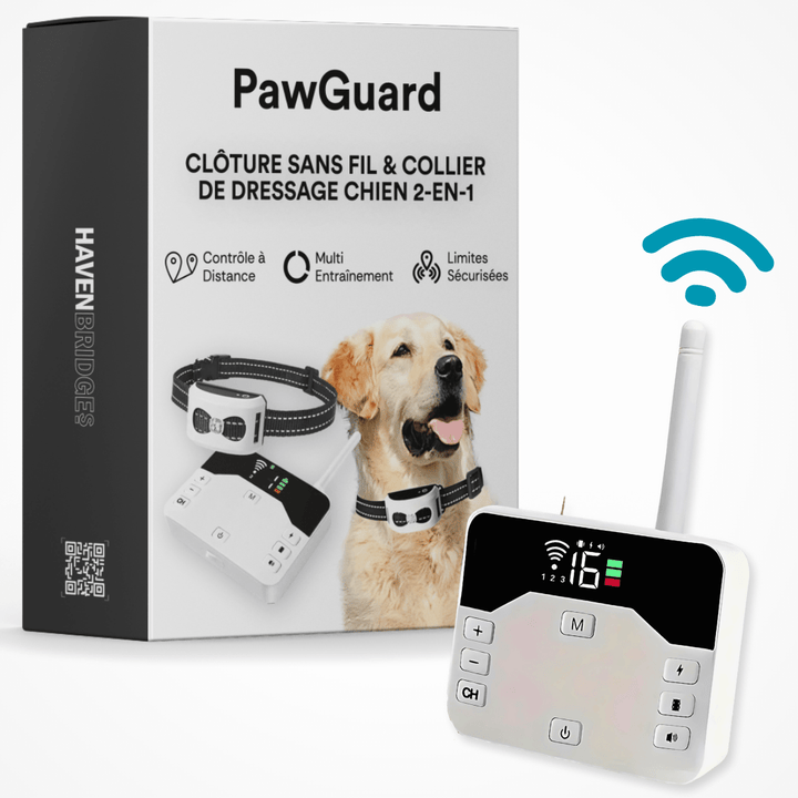Cerramiento inalámbrico y collar de adiestramiento 2 en 1 para perros, seguridad y libertad canina.