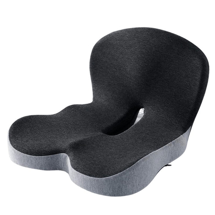 Cojín ergonómico versátil para silla y coche. Alivia dolor de espalda, mejora postura con soporte lumbar.