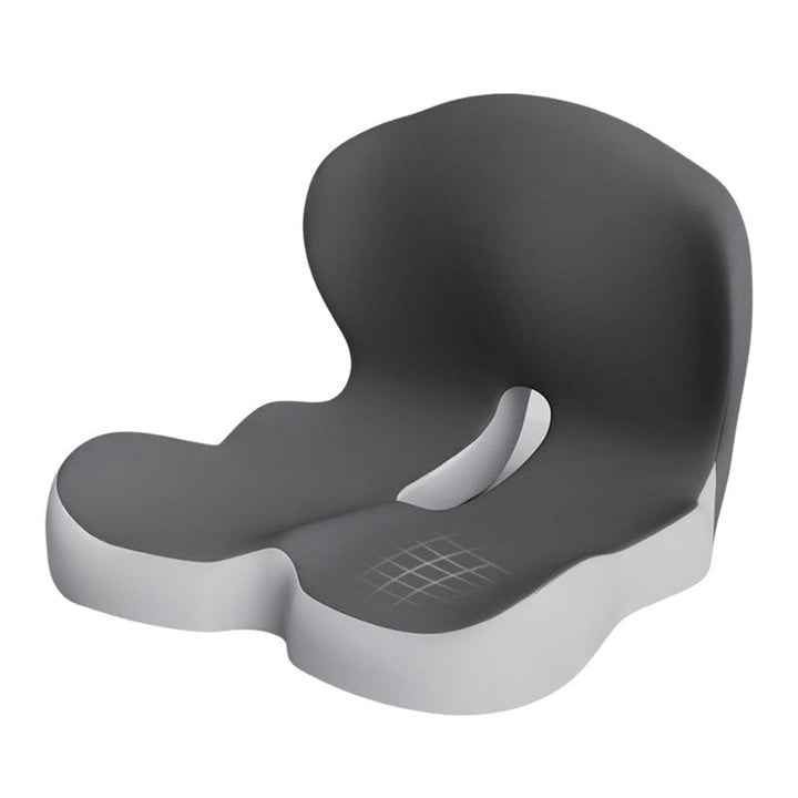 Confort duradero para largas horas. Cojín ergonómico con soporte lumbar para aliviar dolor de espalda en asiento.