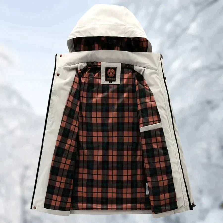 Cortavientos de hombre con múltiples bolsillos, resistente al viento. Ropa exterior funcional para otoño.