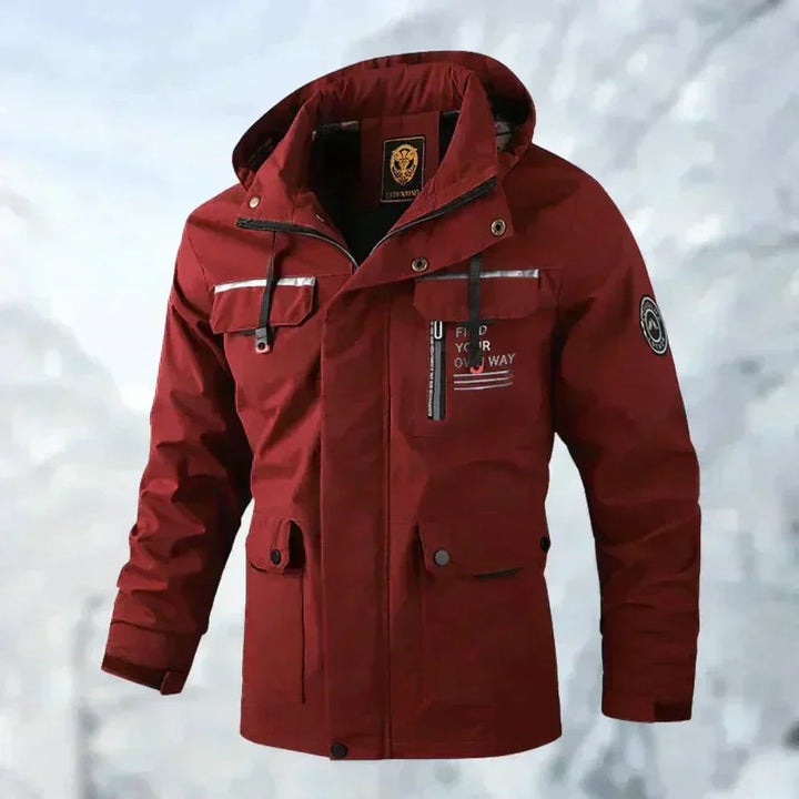 Chaqueta hombre cortavientos multibolsillos. Moda urbana, casual, otoño, viaje, resistente al viento.