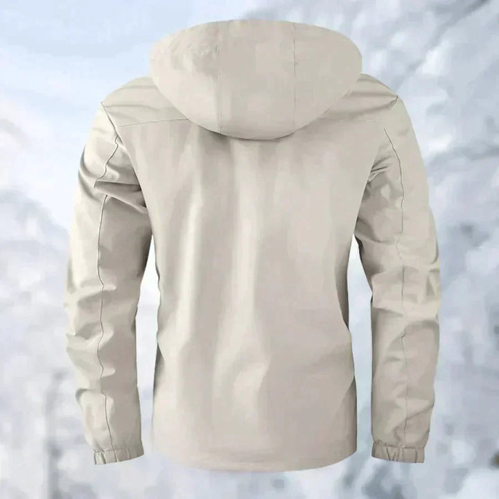 Chaqueta cortavientos para hombre, multibolsillos, estilo urbano casual. Ideal para otoño y viaje.