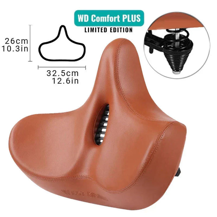 Asiento de bici CyclePad, diseño ergonómico transpirable y amortiguado para mayor confort.