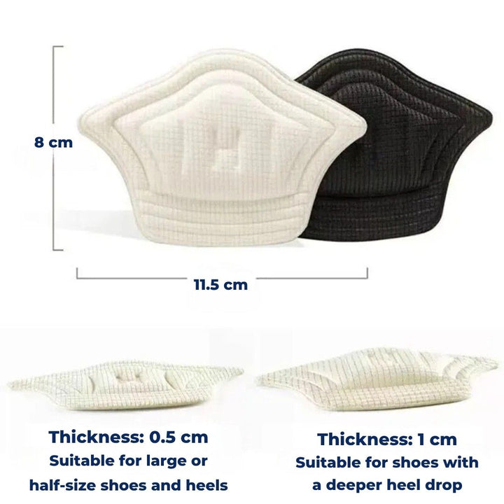 Almohadillas de talón unisex para todo tipo de calzado, garantizan soporte y confort duradero.