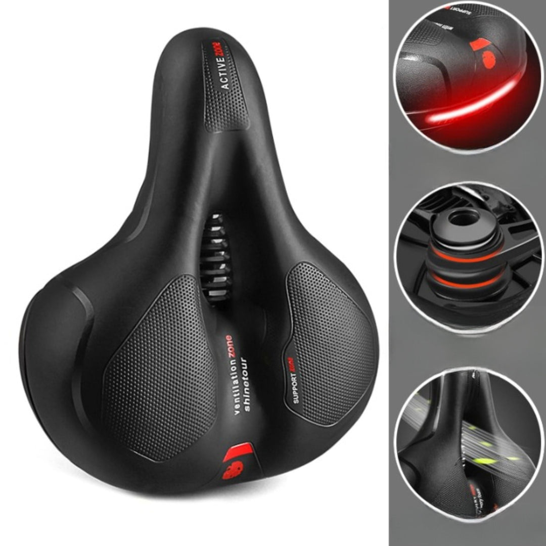 Silla de bicicleta ergonómica para ciclismo, ofrece confort total y previene el dolor.