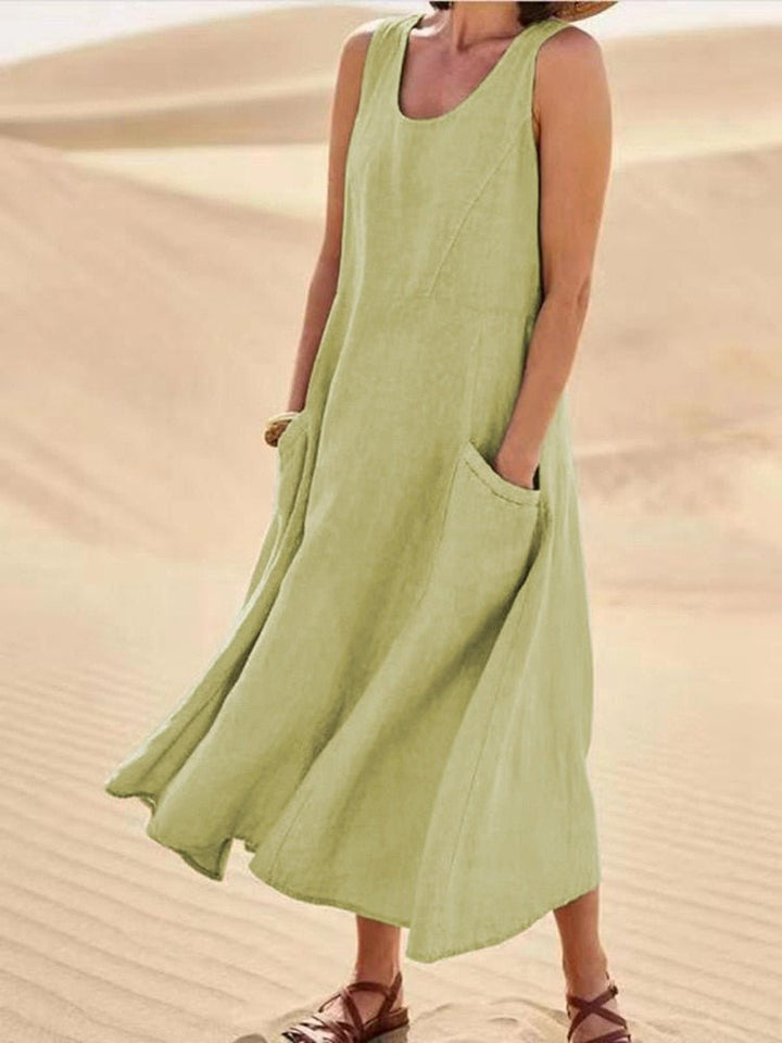 Vestido corto de verano para mujer, ropa casual y moderna, de algodón transpirable y muy cómodo.