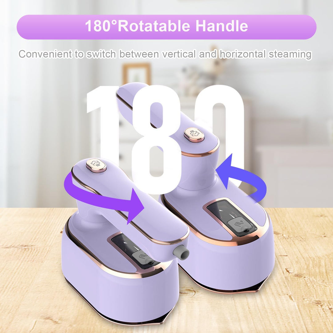 Mantén tu ropa sin arrugas con la plancha de vapor compacta de titanio, perfecta para hogar y viajes express.