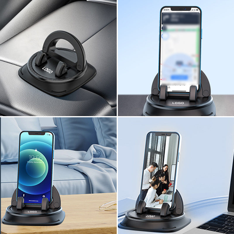 Soporte de coche universal FlexMount 360, compatible con varios móviles, rotación 360° para GPS.
