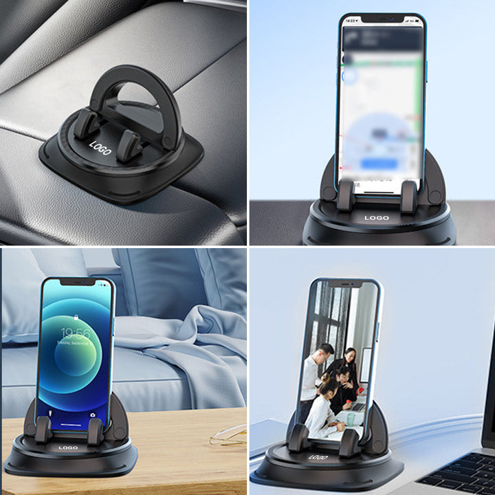 Soporte de coche universal FlexMount 360, compatible con varios móviles, rotación 360° para GPS.