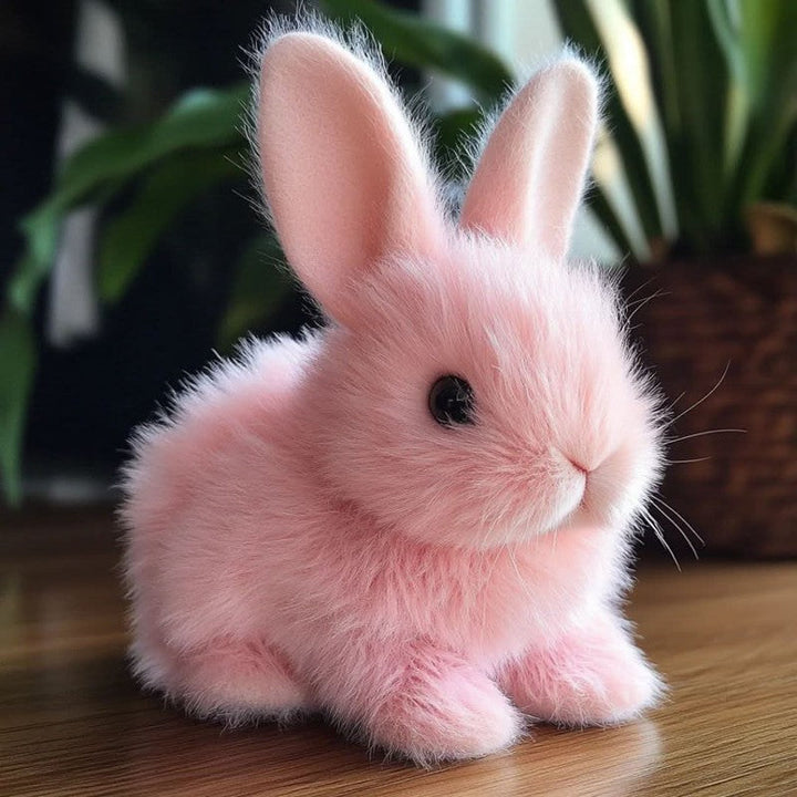 Peluche interactivo de conejo con sonido y movimiento. Juguete educativo que estimula el entretenimiento infantil.