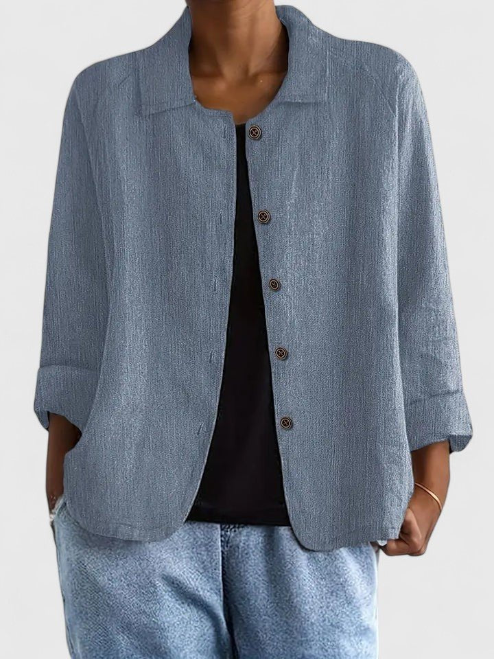 Cárdigan de botones para mujer, manga larga, estilo relajado y cómodo, ideal como ropa transicional.