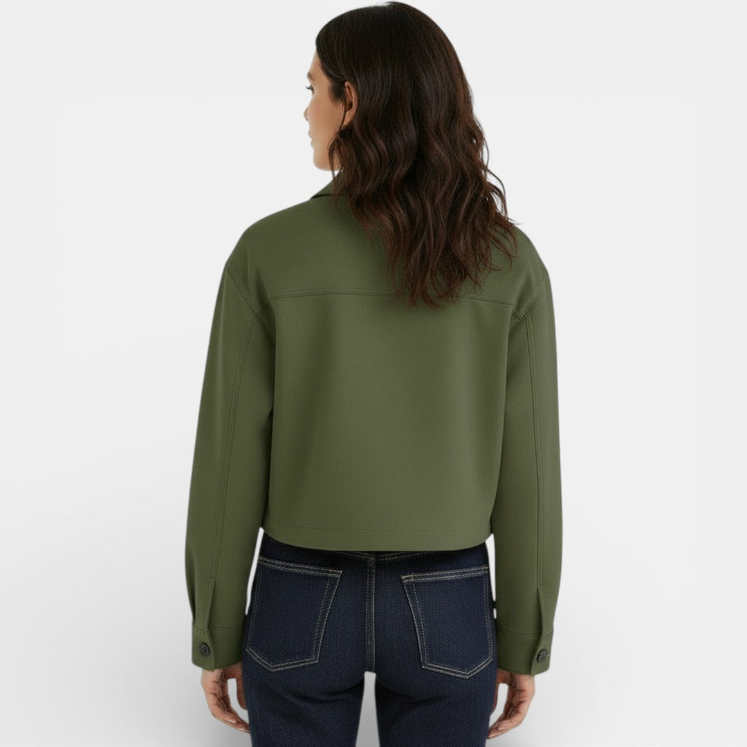 Chaqueta de ante sintético para mujer, estilo otoñal elegante y versátil para el día a día.