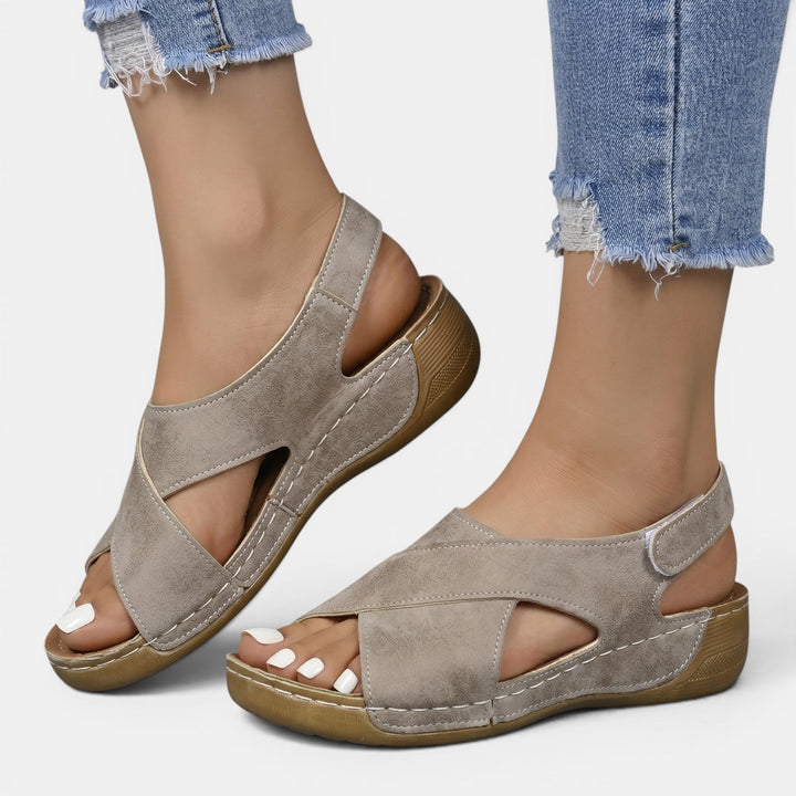 Sandalias de cuña antideslizantes con plataforma, calzado seguro y moda para mujer, confort elevado.