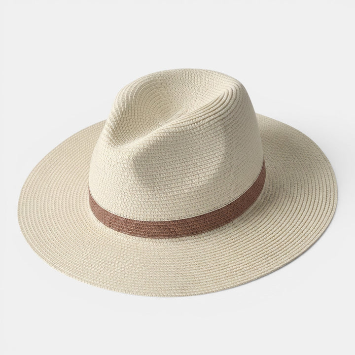 Elegante sombrero Panamá de paja para mujer, accesorio de moda para el verano y vacaciones.