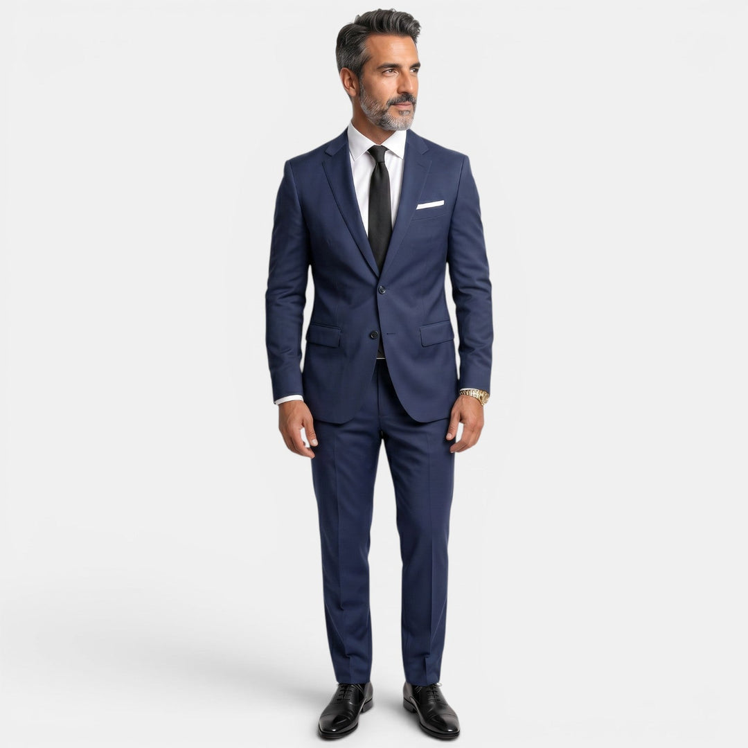 Traje de hombre versátil, formal y casual, dos piezas. Vestir para bodas, negocios o cualquier celebración.