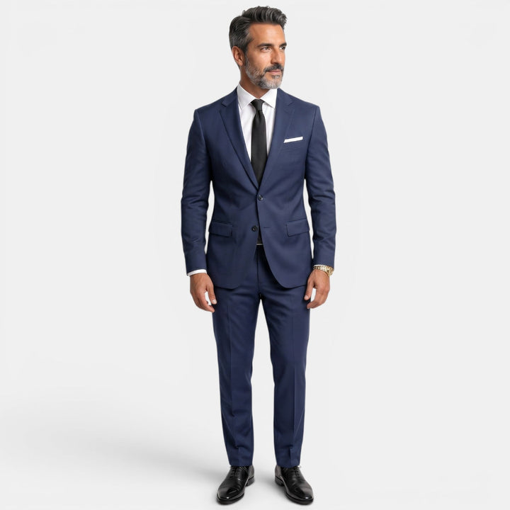 Traje de hombre versátil, formal y casual, dos piezas. Vestir para bodas, negocios o cualquier celebración.