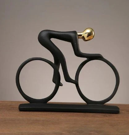 Decoración de jardín: escultura de bicicleta abstracta de resina, regalo perfecto para ciclistas y amantes del arte.