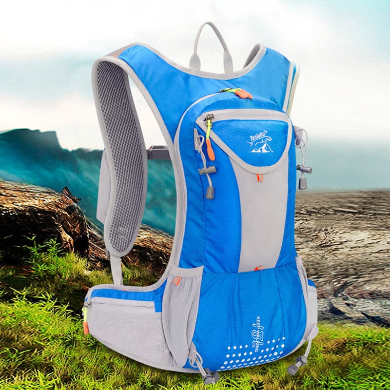Mochila de ciclismo 15L de nailon para hombres, ligera y duradera para senderismo y deportes.