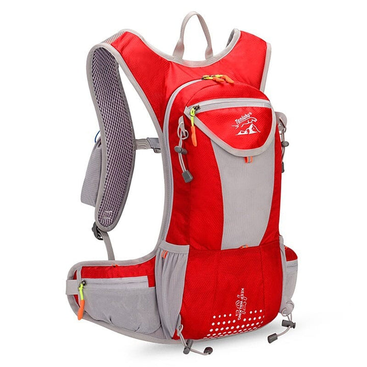 Mochila 15L para ciclismo, senderismo y deportes, ligera y ajustable, diseñada para hombres activos.