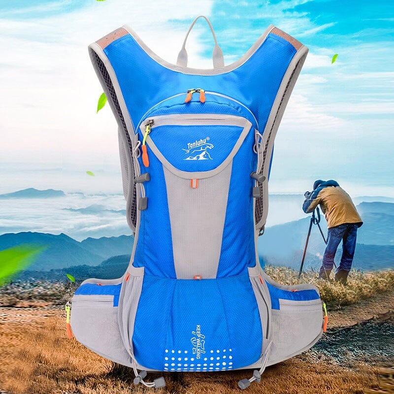 Mochila funcional 15L para ciclismo, senderismo y deportes al aire libre, ligera y ajustable para hombres.