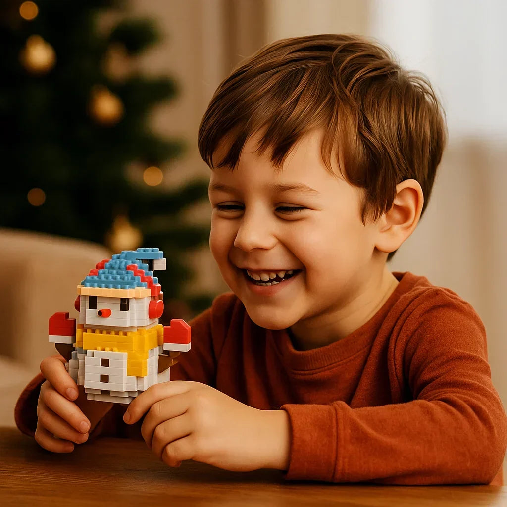 Regalo de Navidad original: figuras de construcción para niños y adultos, un puzzle divertido y creativo.