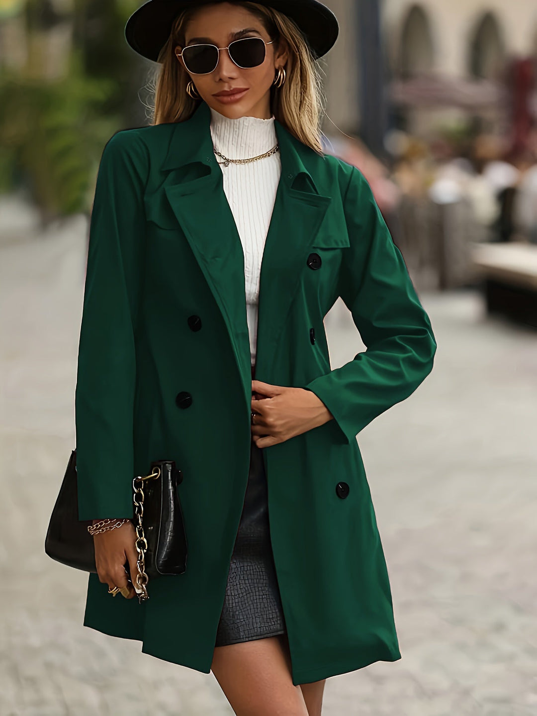 Gabardina MYRTHE, abrigo de mujer clásico y elegante para invierno.