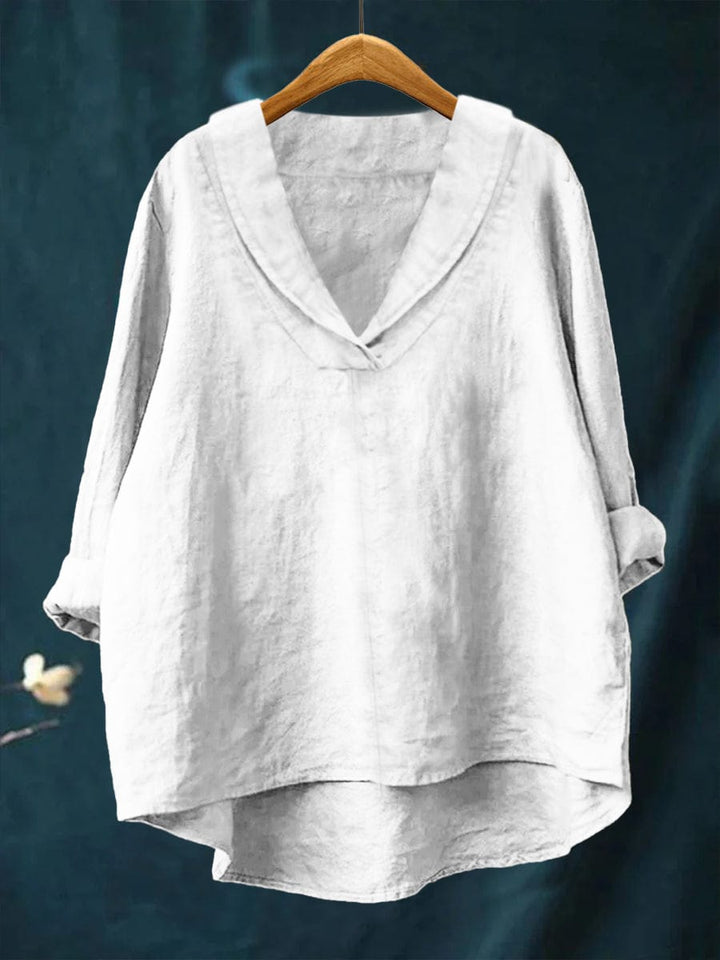 Elegante blusa de verano para mujer con mangas largas, camisa estampada transpirable para look casual y sofisticado.