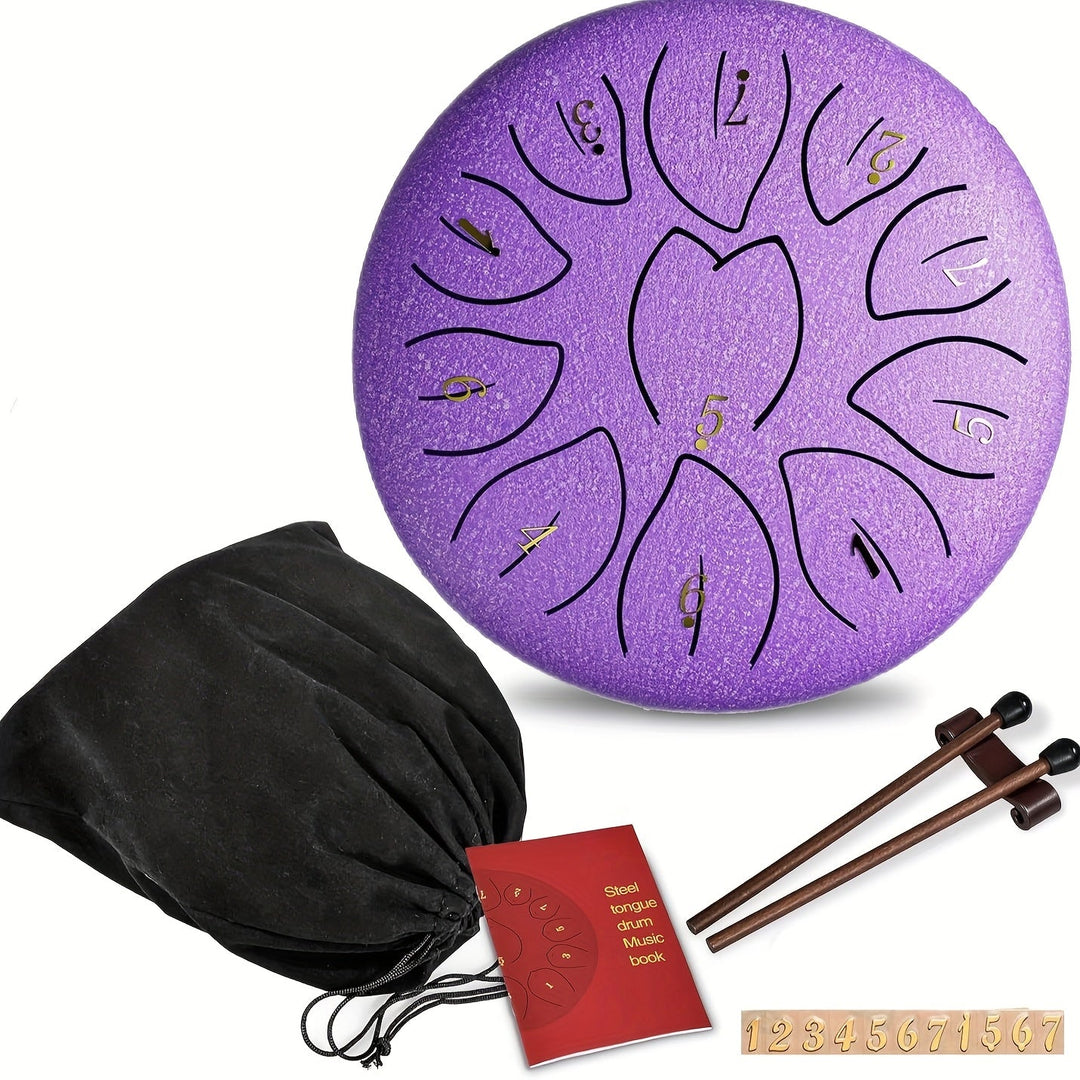 Tambor de lengüetas para meditación, relajación y mindfulness, sonido calmante.