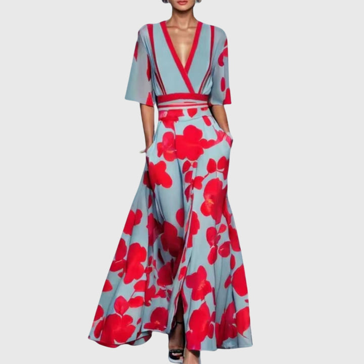 Vestido elegante de primavera para mujer, perfecto para fiestas, eventos y bodas. Diseño fluido y sofisticado.
