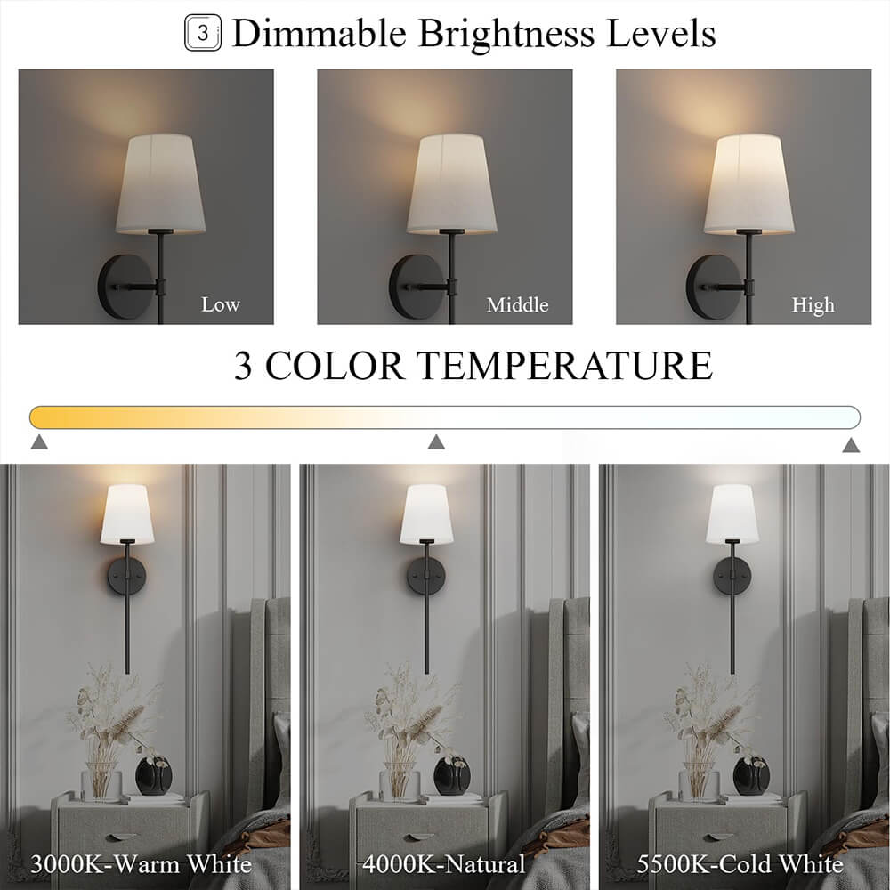 Luz de pared inalámbrica con batería de larga duración. Instalación sencilla para iluminación sin cables.