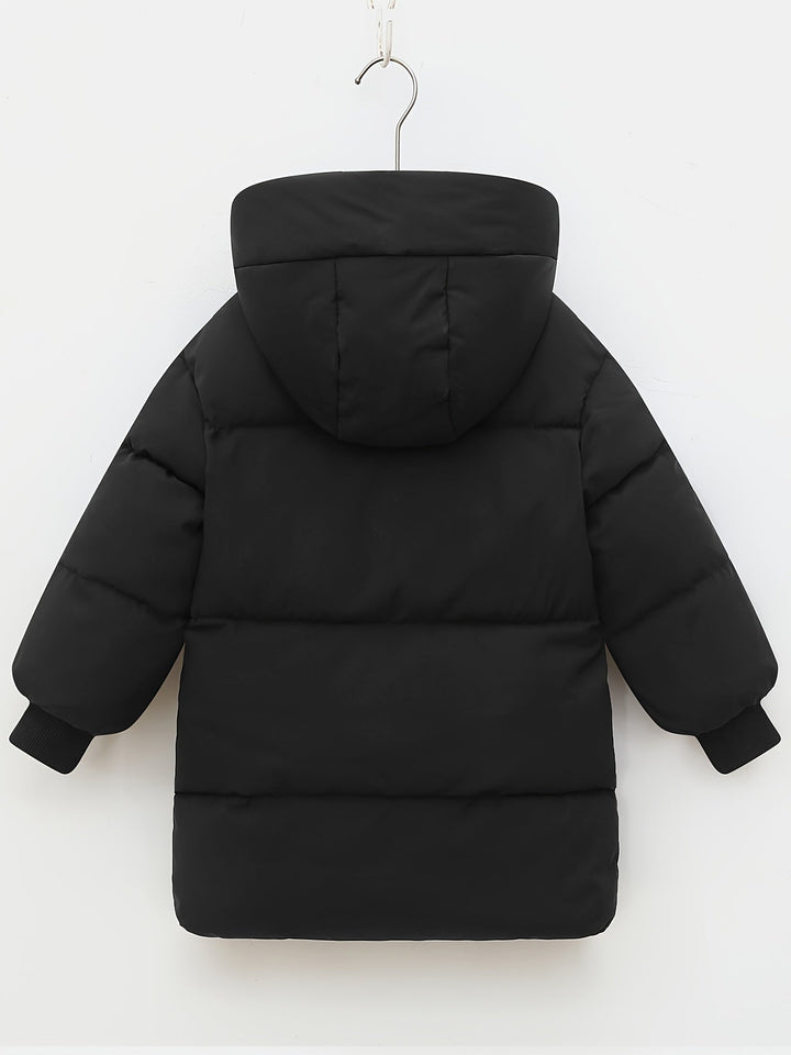 Chaqueta acolchada resistente para niñas, con capucha, para juegos al aire libre en invierno.