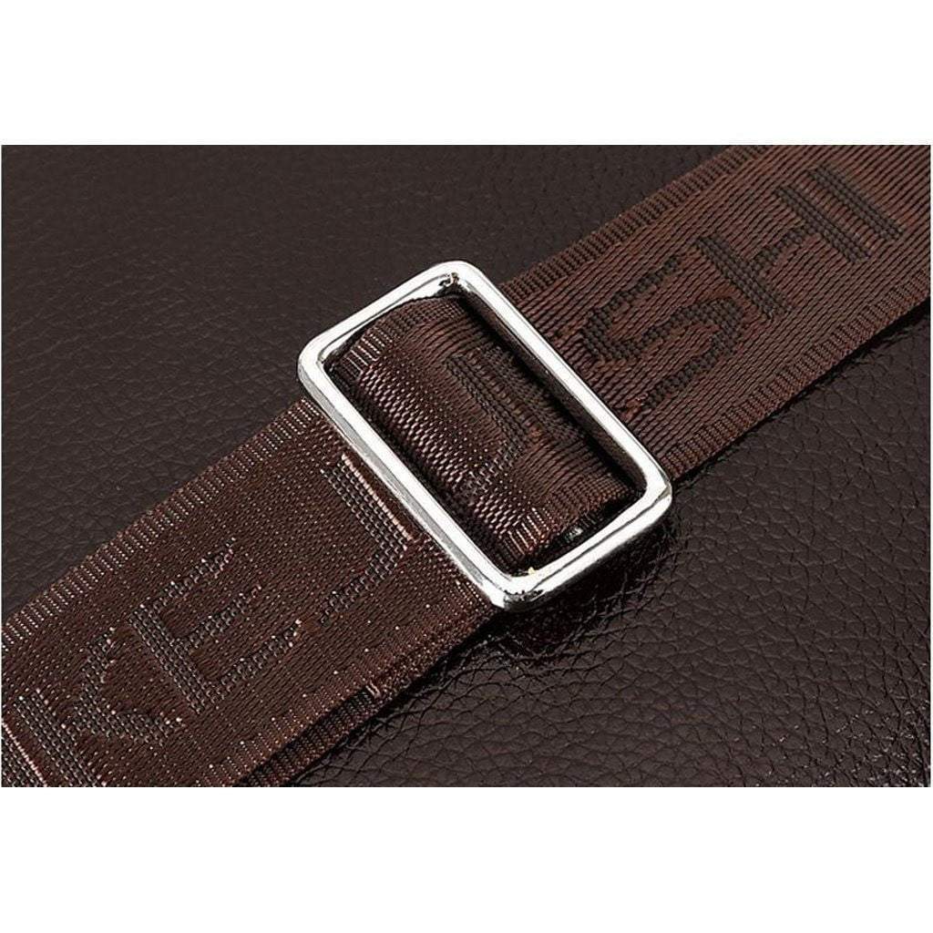 Portafolio de negocios de cuero sintético para hombre, versátil para laptop, documentos y accesorios de oficina.