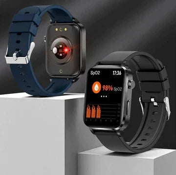 Smartwatch innovador con monitor de glucosa no invasivo. Confort y control para tu salud diaria.