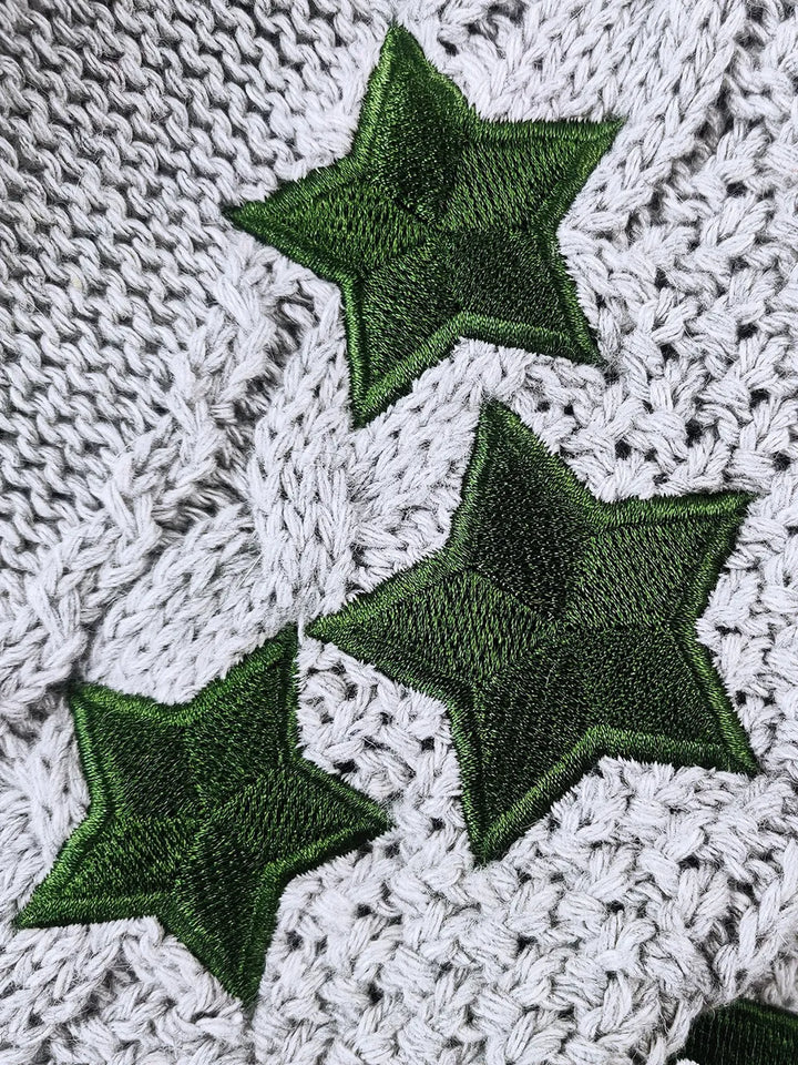 Cárdigan mujer con estrellas, suave chaqueta de punto de cuello V, manga larga, estilo chic.