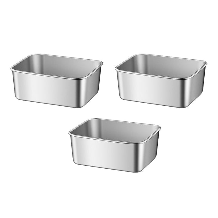 Contenedor de acero inoxidable para alimentos frescos. Almacenamiento ecológico y duradero para cocina.