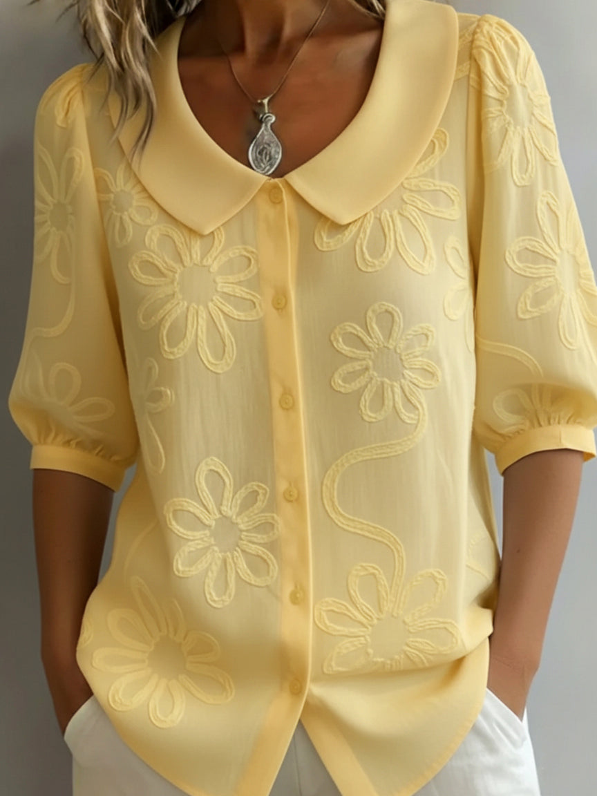 Blusa floral ligera de mujer para verano, estilo casual y cómodo. Ideal para primavera y diario.