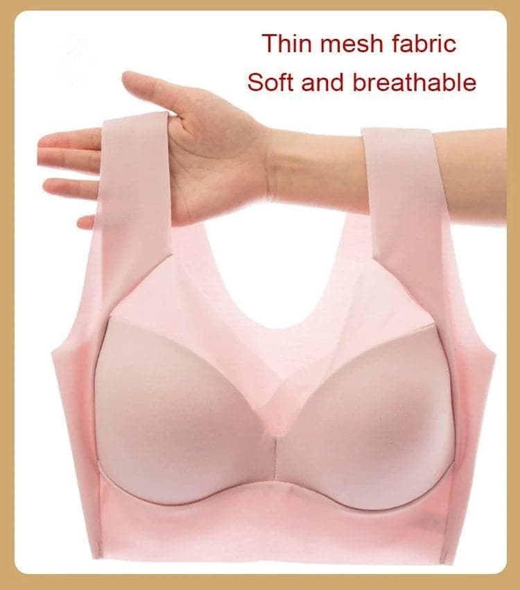 Sujetador sin aros con efecto push up, transpirable y muy cómodo para mujer.