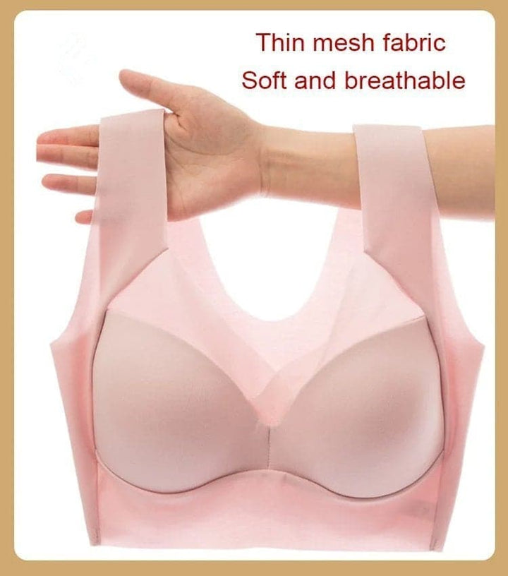 Sujetador sin aros con efecto push up, transpirable y muy cómodo para mujer.