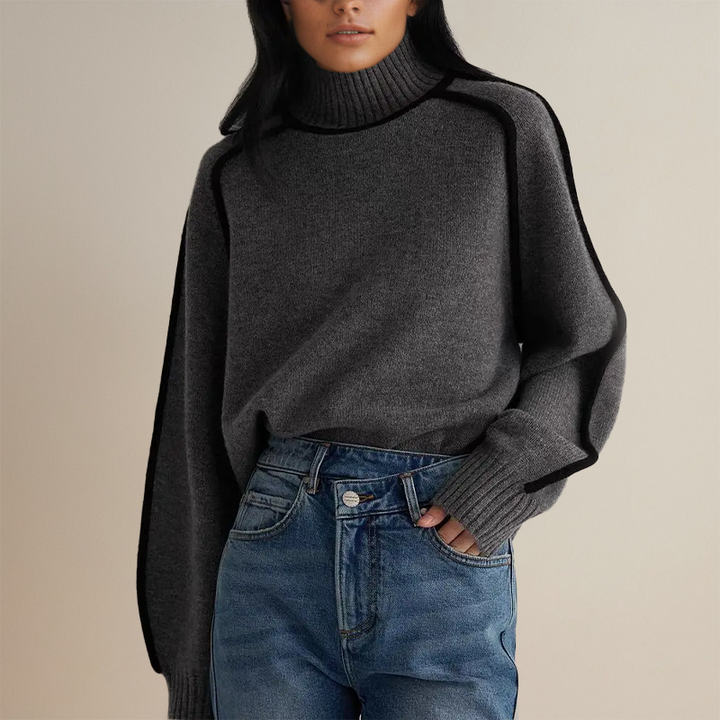 Suéter de mujer pullover, manga larga, diseño refinado para un look elegante y cómodo en cualquier ocasión.