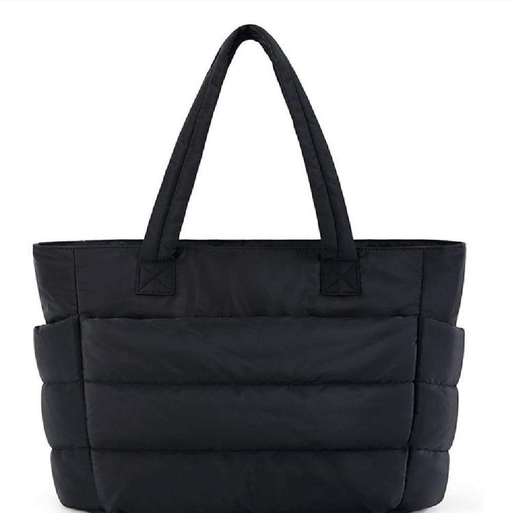 Bolso de hombro acolchado para mujer, estilo puffer, ideal para uso diario y casual elegante.