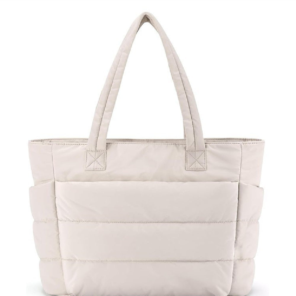Bolso puffer acolchado de moda para mujer, espacioso y chic, perfecto para llevar al hombro.