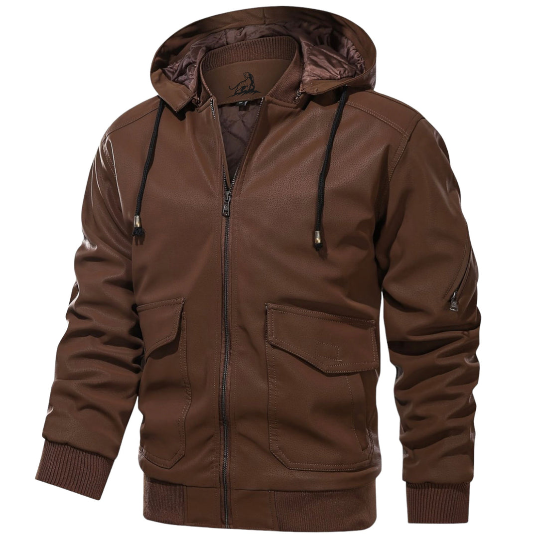 Abrigo de invierno para hombre con capucha ajustable, estilo casual y grueso, ideal para el frío.