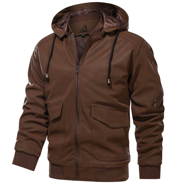Abrigo de invierno para hombre con capucha ajustable, estilo casual y grueso, ideal para el frío.