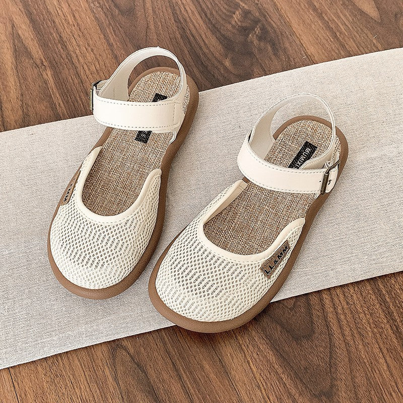 Calzado diario de mujer: sandalias cómodas y transpirables con punta cerrada para un estilo fresco en primavera/verano.