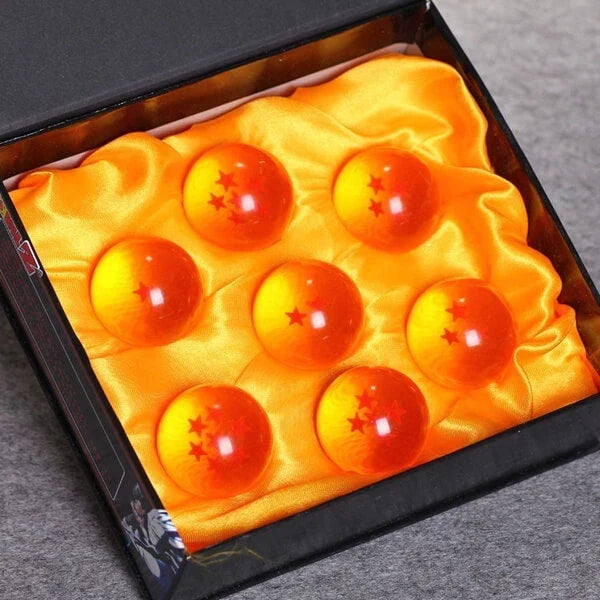 Set de esferas decorativas acrílicas con 7 estrellas, perfectas para coleccionistas y decoración anime.